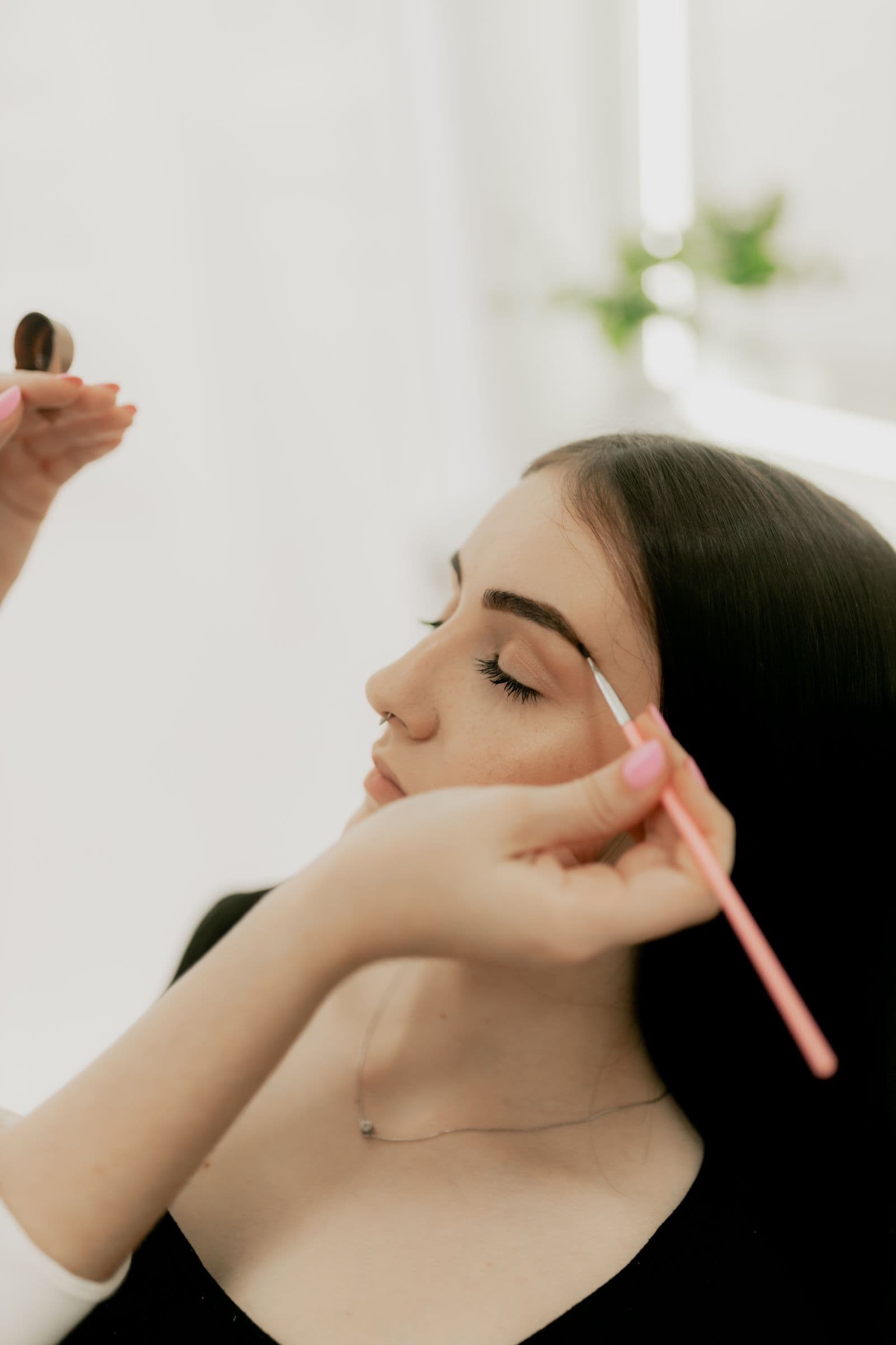 Close-up of a beauty treatment in progress
